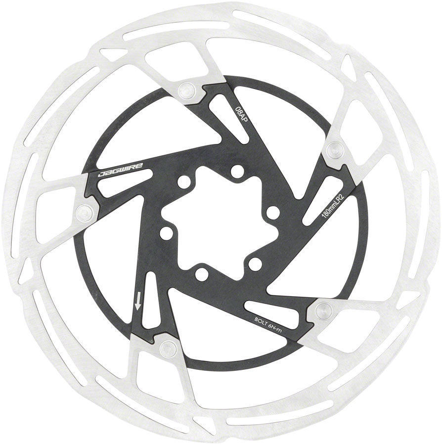 Jagwire Pro LR2 Disc Brake Rotor - 160mm 6-Bolt Silver/Black