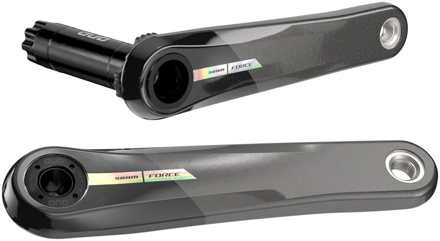 SRAM Force Wide Crank Arm Assembly - 165mm 12-Speed 8-Bolt Direct Mount DUB Spindle Interface Iridescent Gray D2