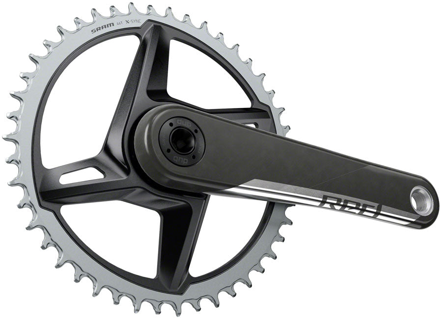 SRAM Red 1 AXS DM Crankset Speed: 12 Spindle: 28.99mm BCD: Direct Mount 46 DUB 170mm Black Road