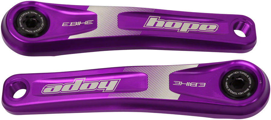 Hope Ebike Crank Arm Set - 155mm ISIS Specialized Offset Purple