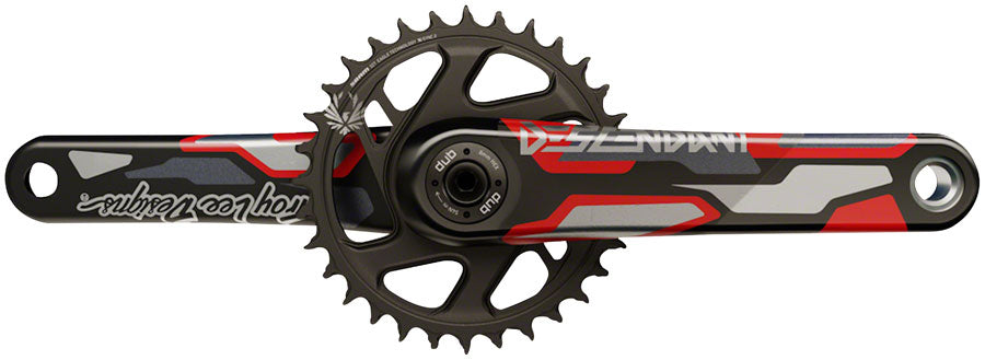 Truvativ Descendant CoLab DUB Crankset Spindle: 28.99mm 32 DUB 165mm Red Boost