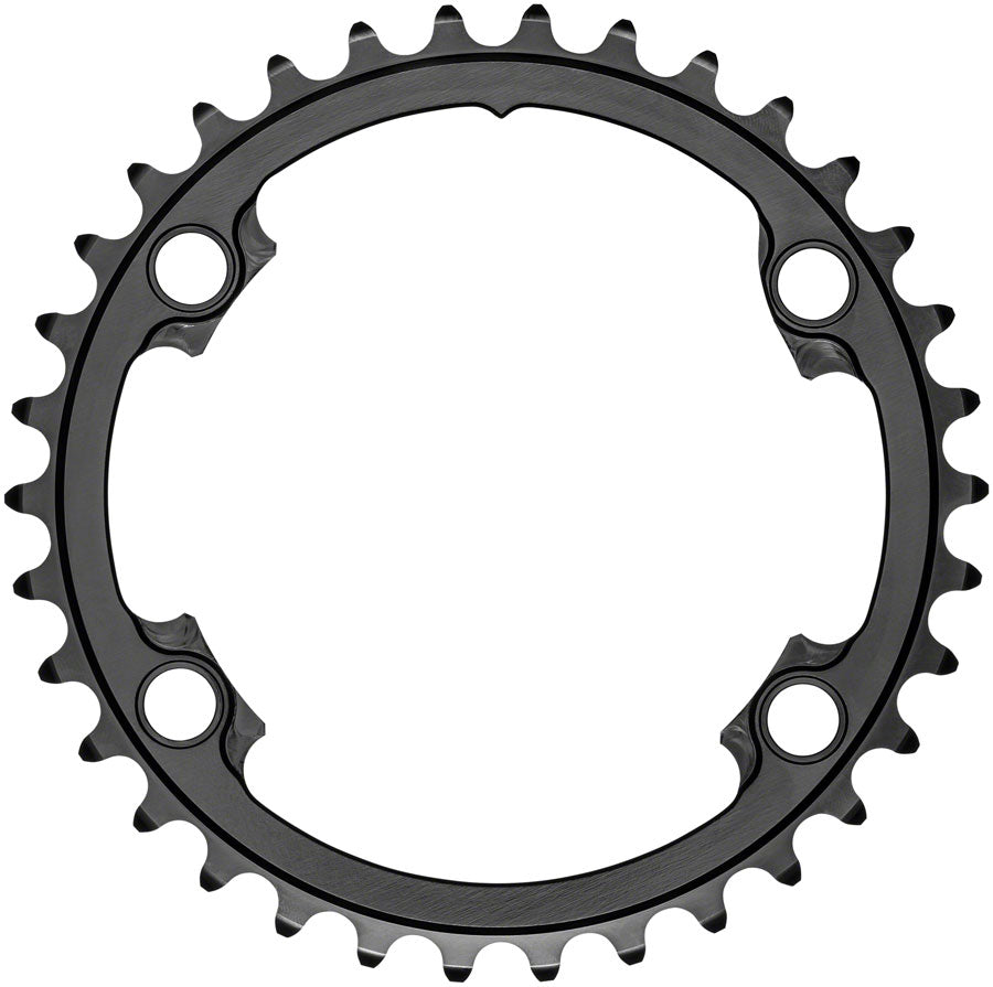 Absolute Black Round Chainring 4x110BCD Shimano Asym 34T - Black