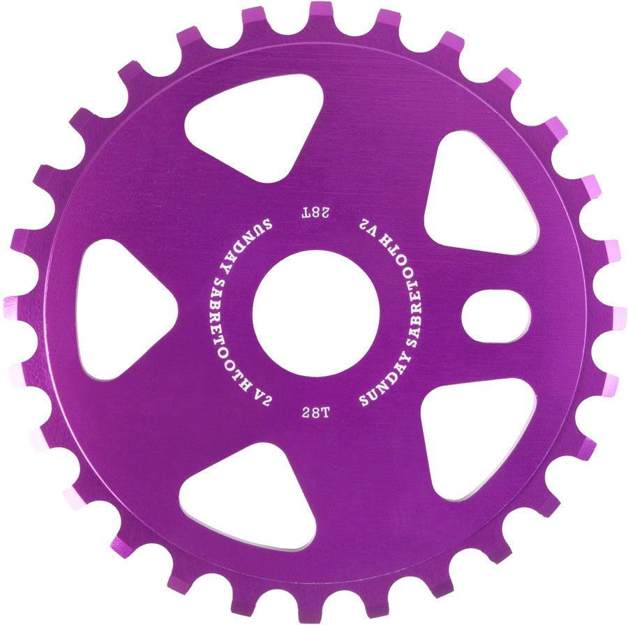 Sunday Sabretooth V2 Sprocket - 28t Anodized Purple
