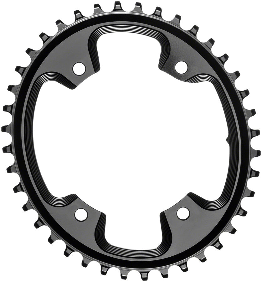 absoluteBLACK Oval 110 BCD CX Chainring - 40t 110 Shimano Asymmetric BCD 4-Bolt Narrow-Wide BLK