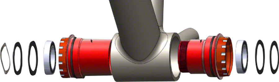 Wheels Manufacturing PressFit 30 to SRAM Bottom Bracket ABEC-3 Bearings BLK Cups