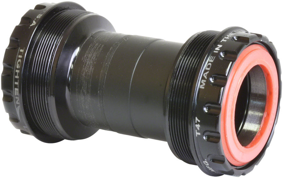 Wheels Manufacturing T47 Outboard Bottom Bracket - DUB Spindle ABEC-3 Bearing BLK