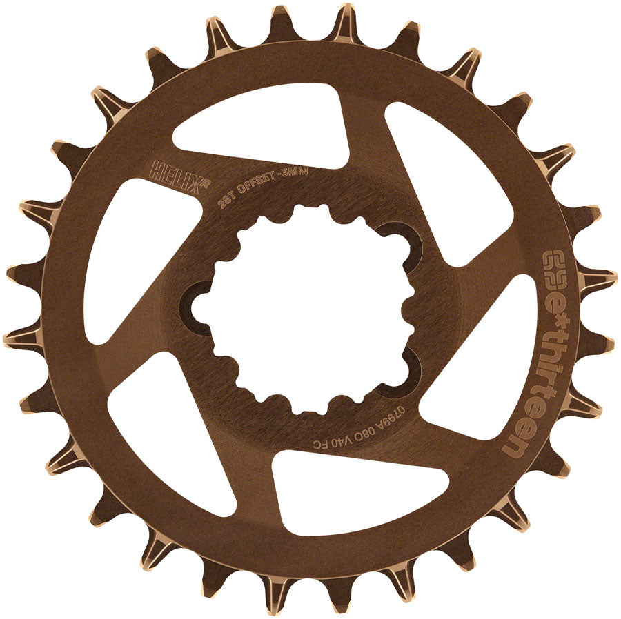 E*thirteen Helix R Guidering(3mm Offset)3-Bolt 28t Bronze