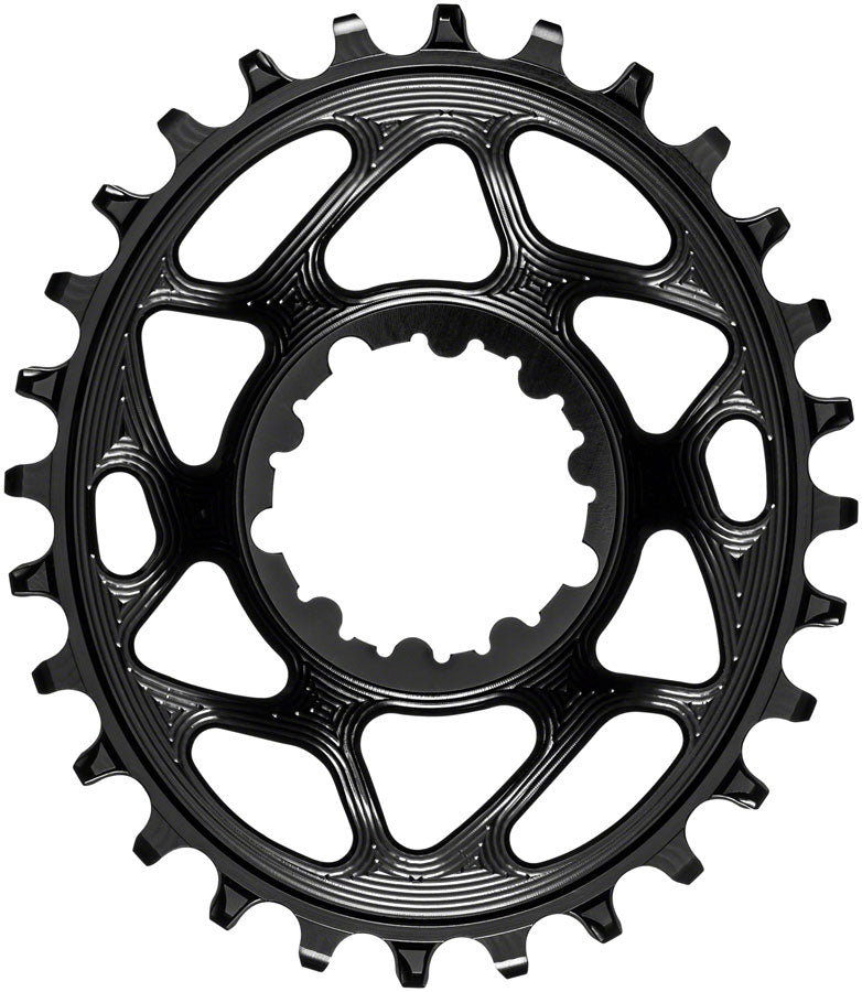 absoluteBLACK Oval Narrow-Wide Direct Mount Chainring - 28t SRAM 3-Bolt Direct Mount 6mm Offset BLK