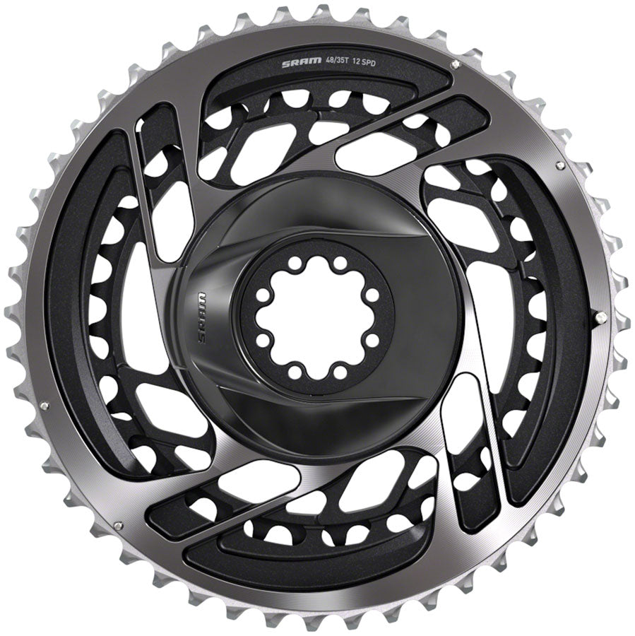SRAM Red AXS 2x Chainring Teeth: 33/46 Speed: 12 BCD: Direct Mount Pair Aluminum Grey
