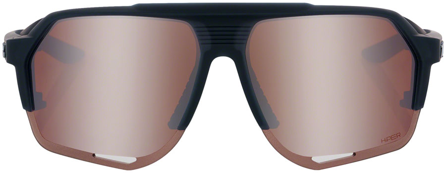100% Norvick Sunglasses - Soft Tact Crystal BLK HiPER Crimson Silver Mirror Lens