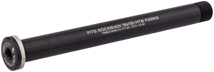 Wolf Tooth Front Thru Axle - RockShox 15 x 110mm Black