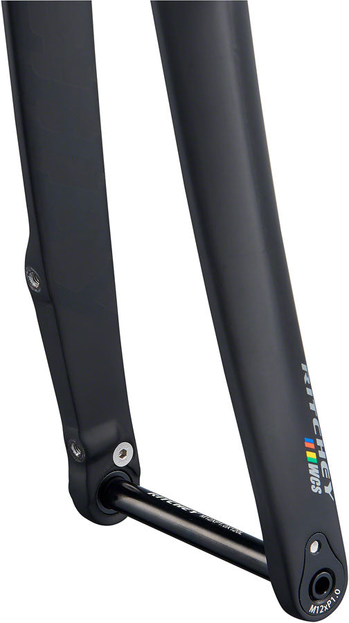 Ritchey WCS Carbon Road Disc Fork - 1-1/8" 46mm Rake Flat Mount 12mm Thru x 100mm BLK