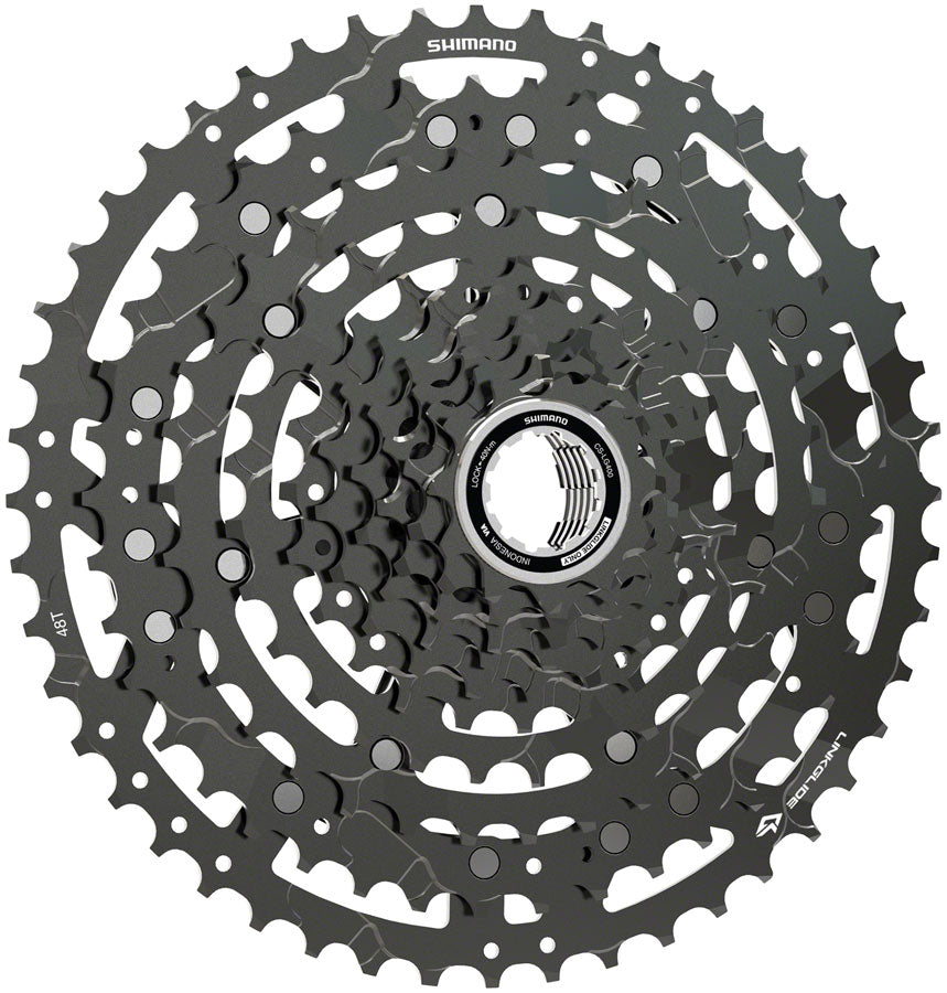 Shimano CUES CS-LG400-10 Cassette - 10-Speed 11-48t LINKGLIDE Black