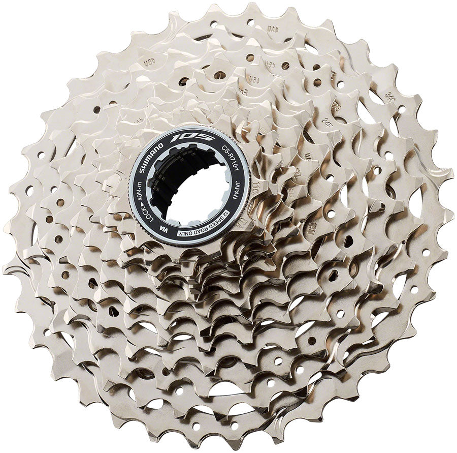 Shimano 105 CS-R7101-12 Cassette - 12-Speed 11-34t HG L2 Silver