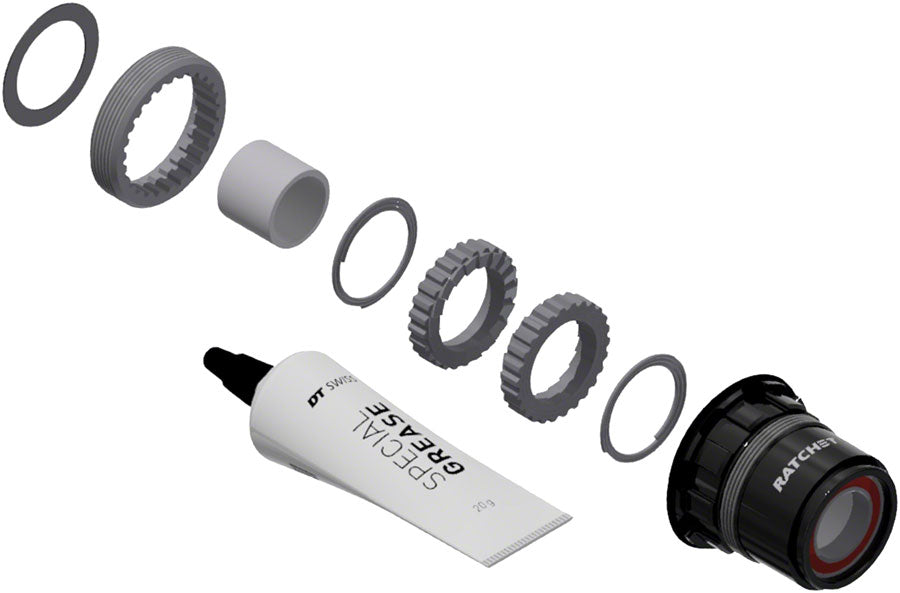 DT Swiss Ratchet LN Freehub Body Upgrade Kit - SRAM XDR Standard Aluminum Sealed Bearing 18T