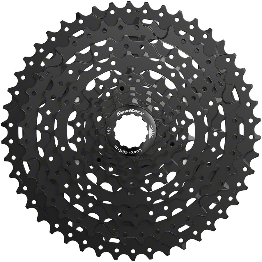 SunRace M993 Cassette - 9 Speed 11-46t ED Black Alloy Spider and Lockring