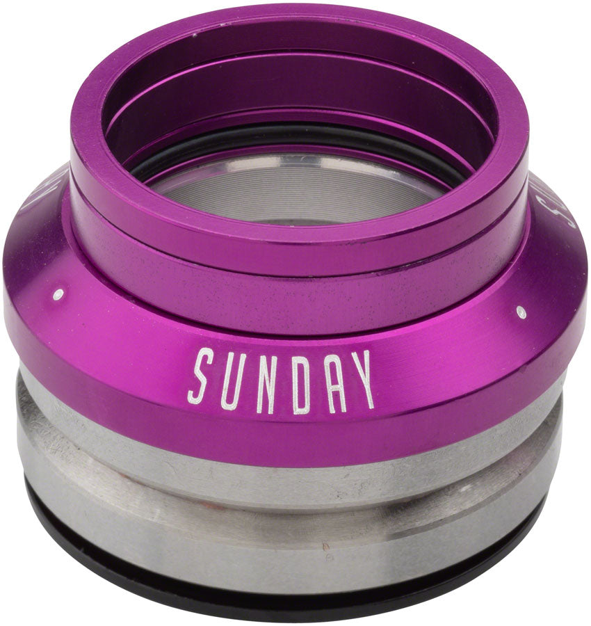 Sunday Integrated Headset - 1-1/8" 5mm Anodized Purple