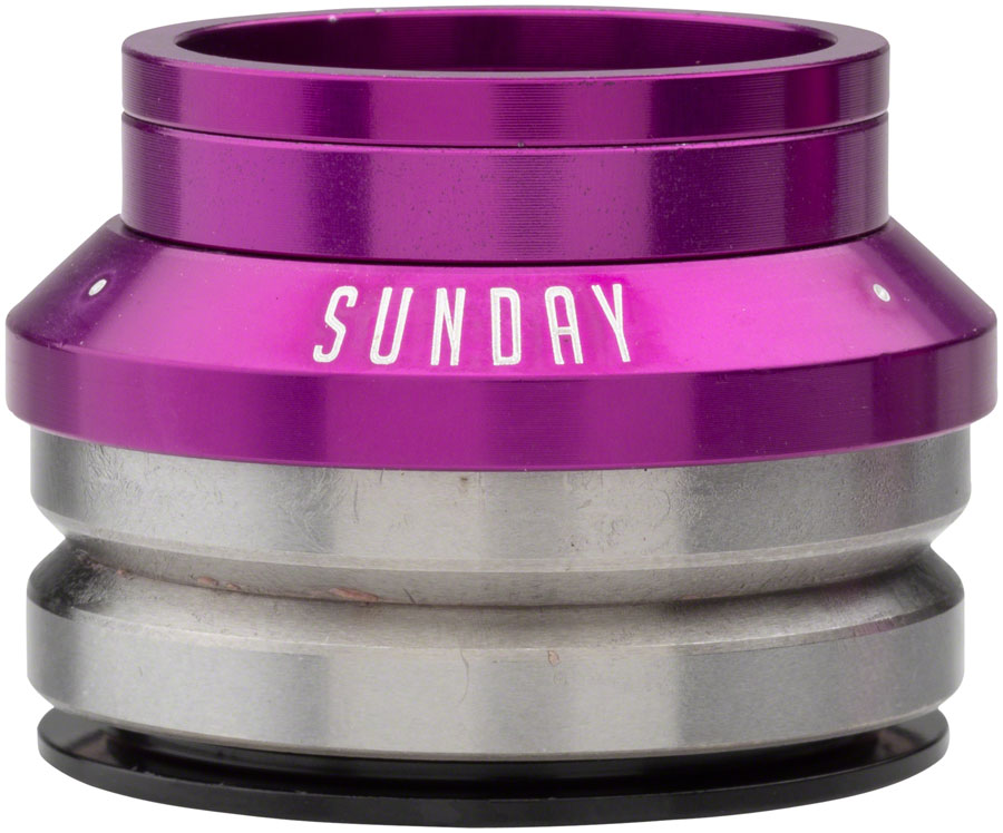 Sunday Integrated Headset - 1-1/8" 5mm Anodized Purple
