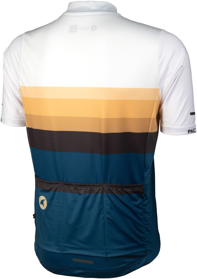 Salsa Latitude Mens Jersey - White Navy Blue Black w/ Stripes Small