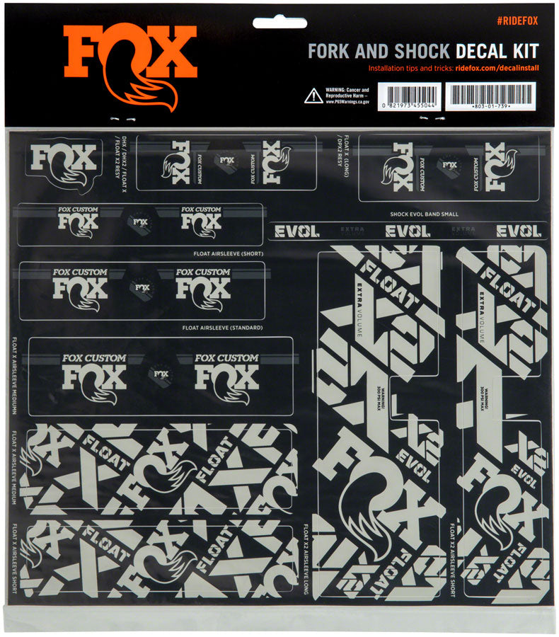 FOX Float X2 Factory Decal Kit