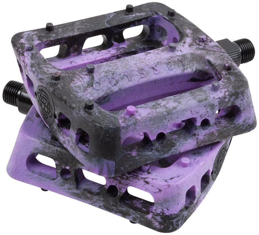 Odyssey Twisted Pro PC Pedals - Platform Composite/Plastic 9/16" BLK/Purple Swirl