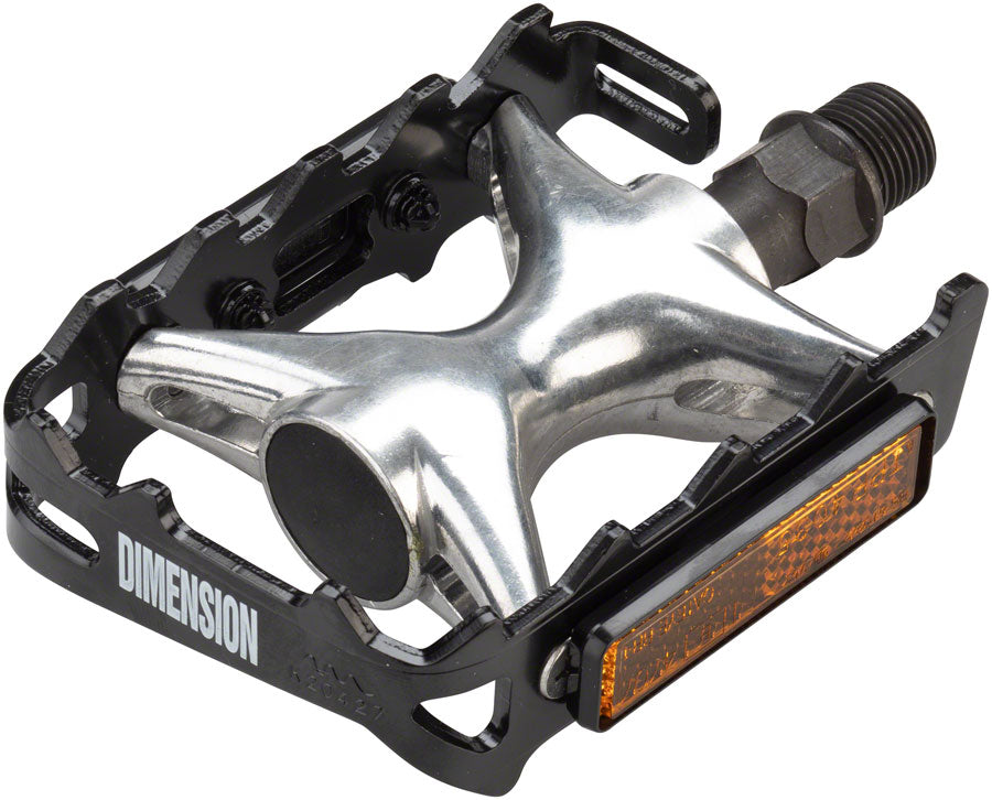 Dimension Mountain Compe Pedals - Platform Aluminum 9/16" Black/Silver