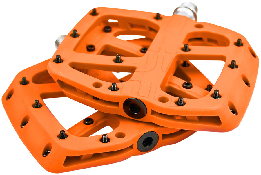 E*thirteen Base Platform Pedals Composite Body Naranja
