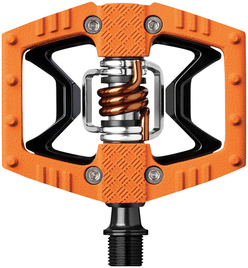Crank Brothers Double Shot 2 Pedals - Single Side Clipless Platform Aluminum 9/16" Orange