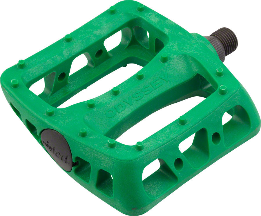 Odyssey Twisted PC Pedals - Platform Composite/Plastic 9/16" Green