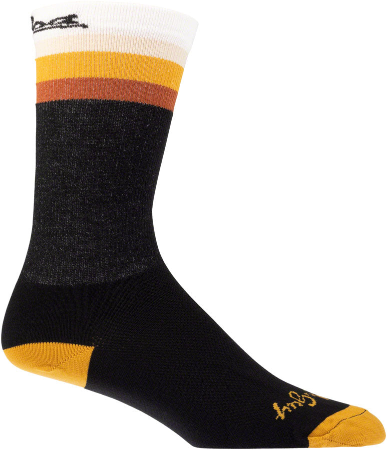 Salsa Latitude Sock - 8" Black White/Stripes Small/ Medium