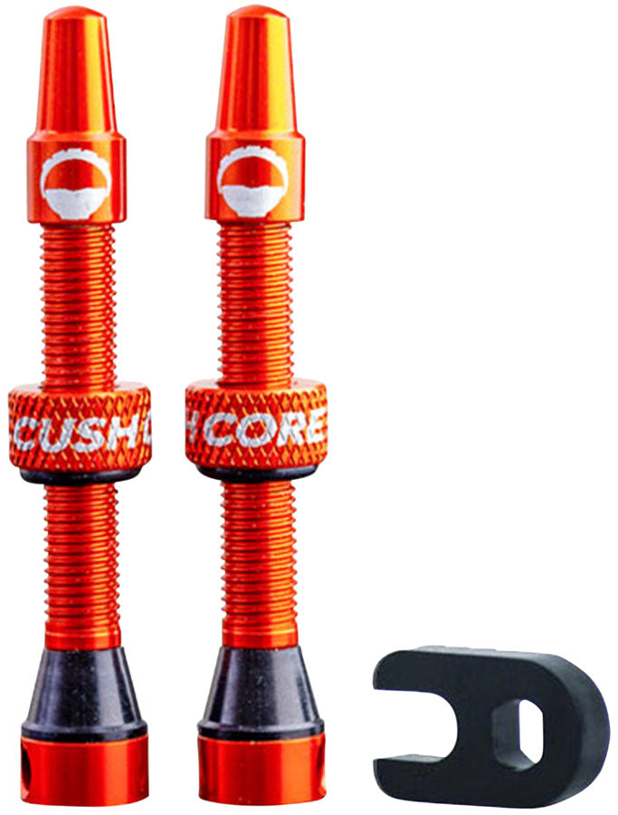 CushCore Tubeless Presta Valve Set - 44mm Orange