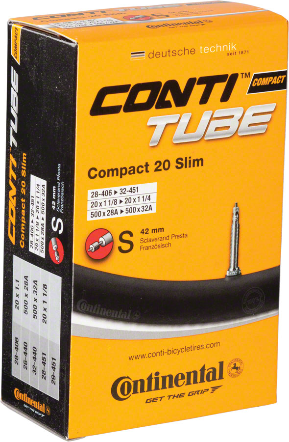 Continental Standard Tube - 20 x 1-1/8 - 1-1/4 42mm Presta Valve