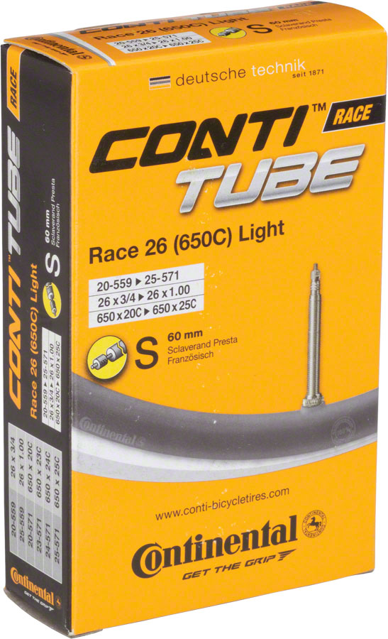 Continental Light Tube - 26 / 650c x 20 - 25mm 60mm Presta Valve
