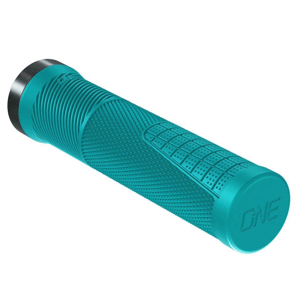 OneUp Components Thin Lock-On Grips Turquoise