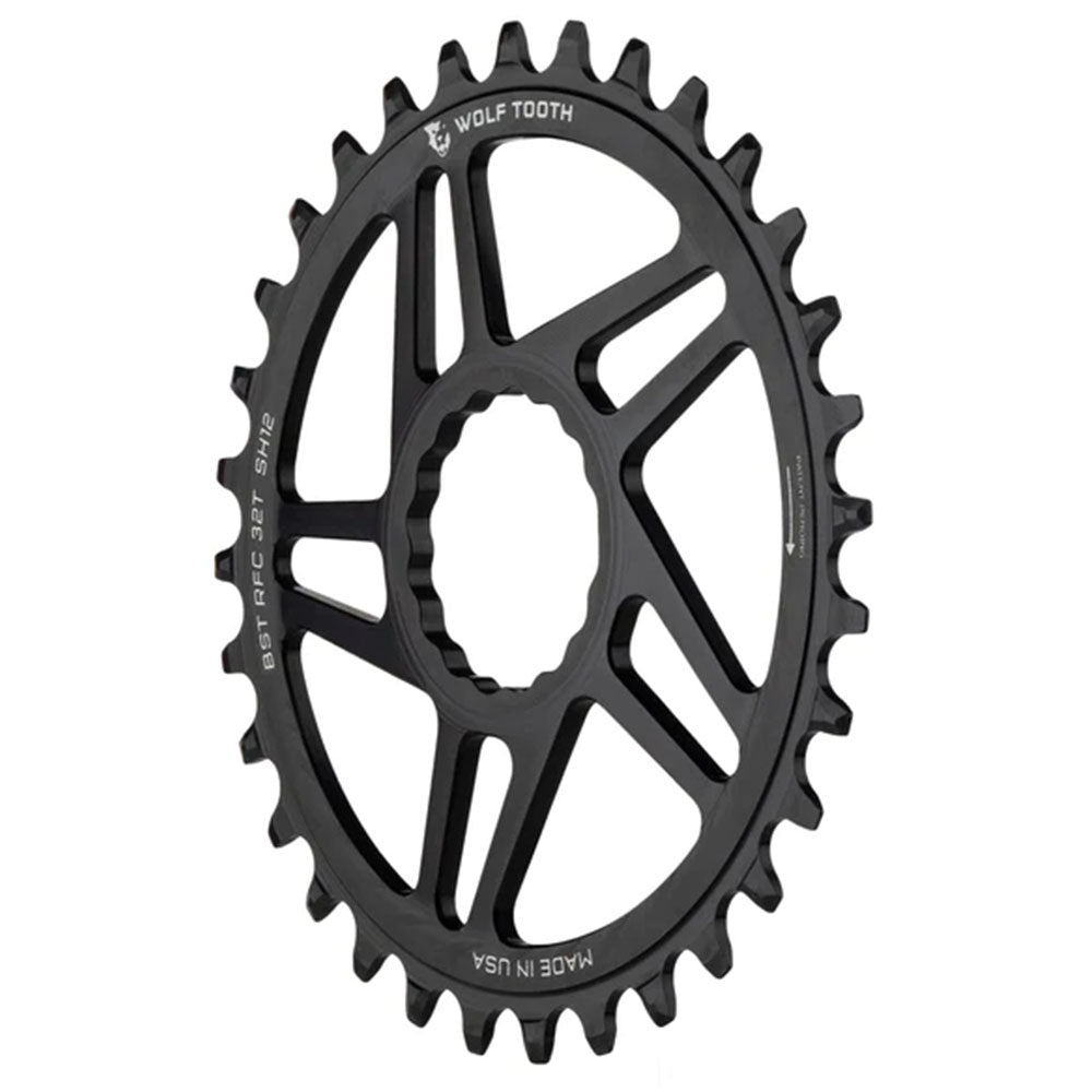 Wolf Tooth Direct Mount Chainring - 34t RaceFace/Easton CINCH Direct Mount Drop-Stop B For Boost Cranks 3mm Offset BLK