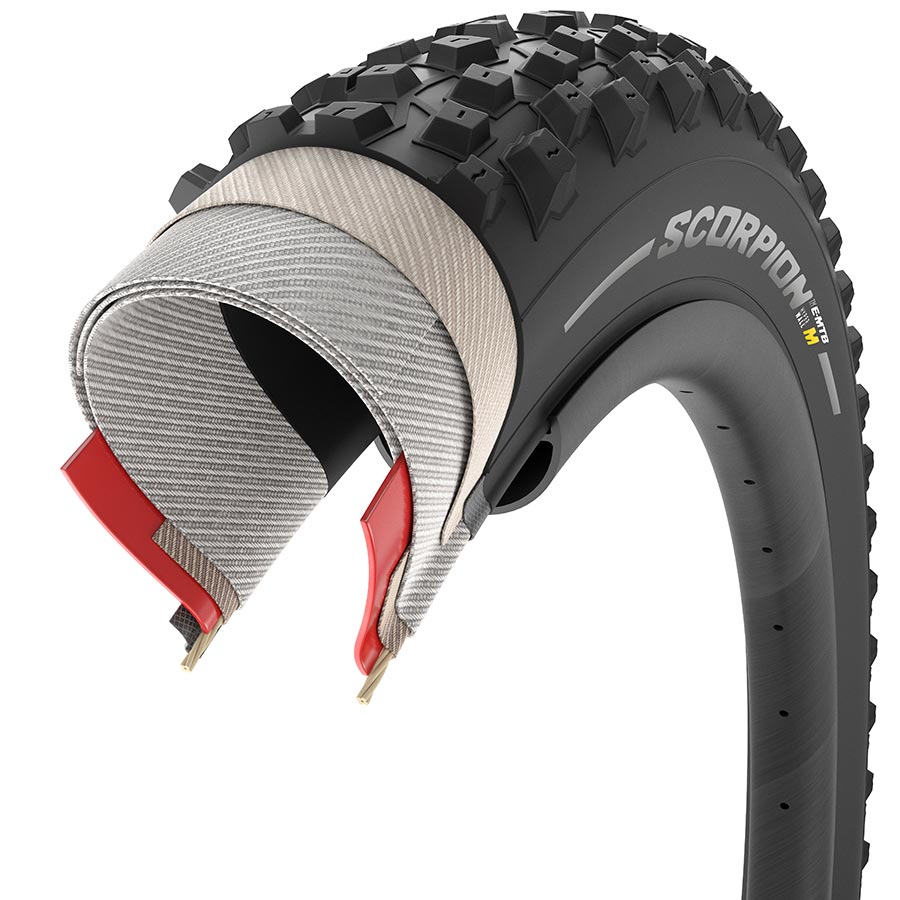 Pirelli Scorpion E-MTB M Mountain Tire 275x2.60 Folding Tubeless Ready SmartGRIP Gravity Hyperwall 60TPI Black