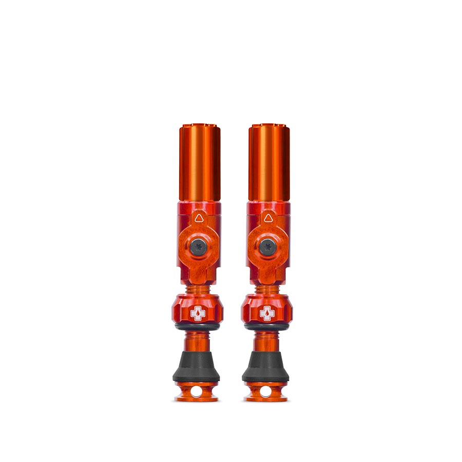 Muc-Off Big Bore Lite Tubeless Valve 60mm Pair - Orange