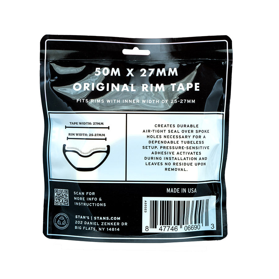 Stans Original Tubeless Rim Tape - 27mm x 50m Roll