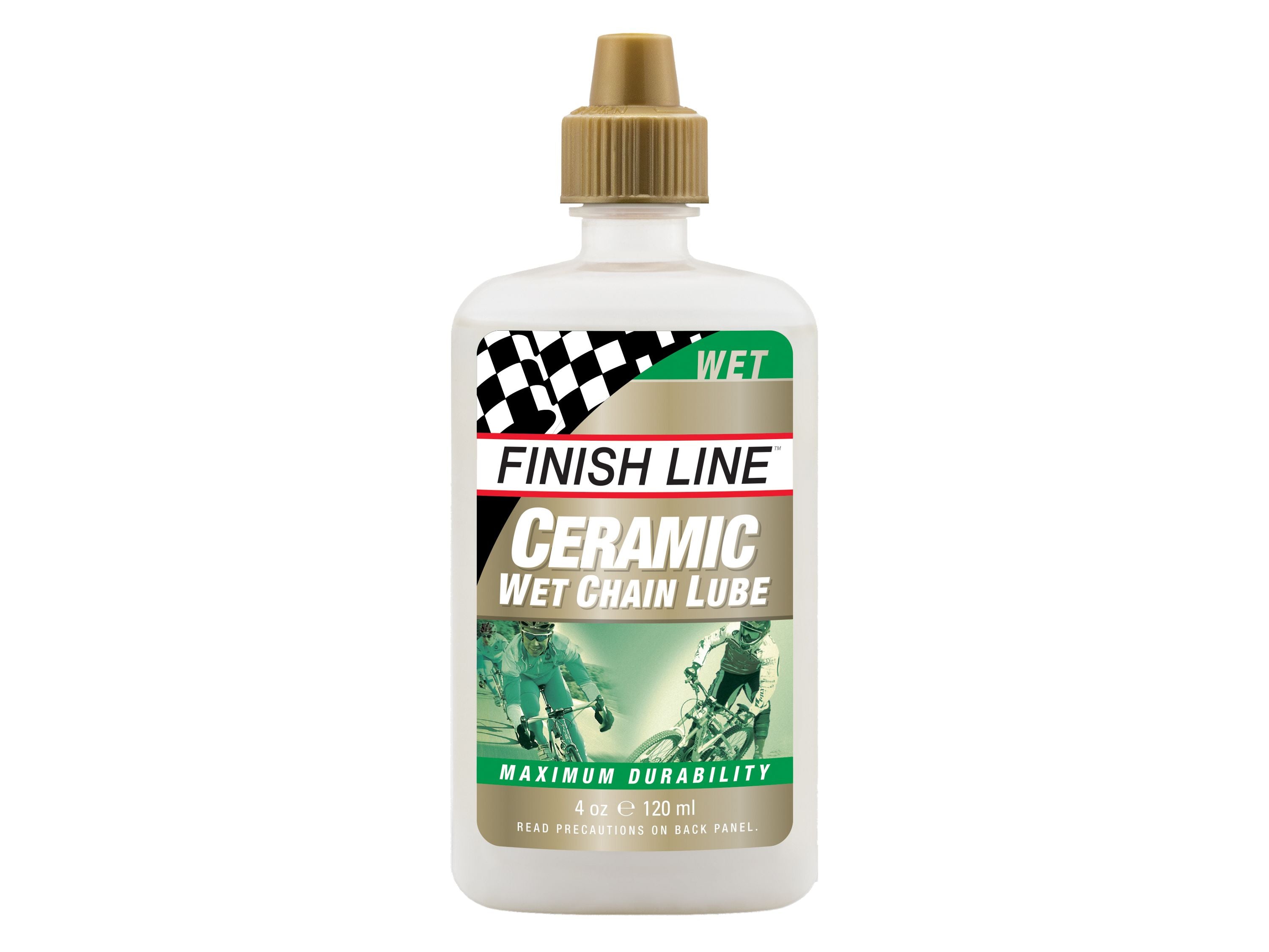 Finish Line Ceramic Wet Bike Chain Lube - 4oz Drip