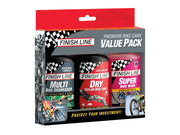 Finish Line Bike Care Value Pack Includes DRY Chain Lubricant EcoTech Degreaser Super Bike Wash Cleaner