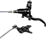 Hope EVO TR4 Disc Brake Lever Set - Left Hand Post Mount 4-Piston Braided Hydraulic Hose BLK