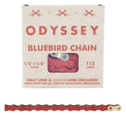Odyssey Bluebird Chain - Single Speed 1/2" x 1/8" 112 Links Red