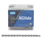 KMC XGlide Chain - 9/10/11-Speed 126L Optimized Shimano CUES Drivetrain Gray