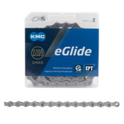 KMC eGlide EPT Chain - 9/10/11-Speed 132L Optimized Shimano CUES Drivetrain Silver