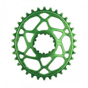 absoluteBLACK Spiderless GXP DM Oval Chainring, 34T - Green NLS