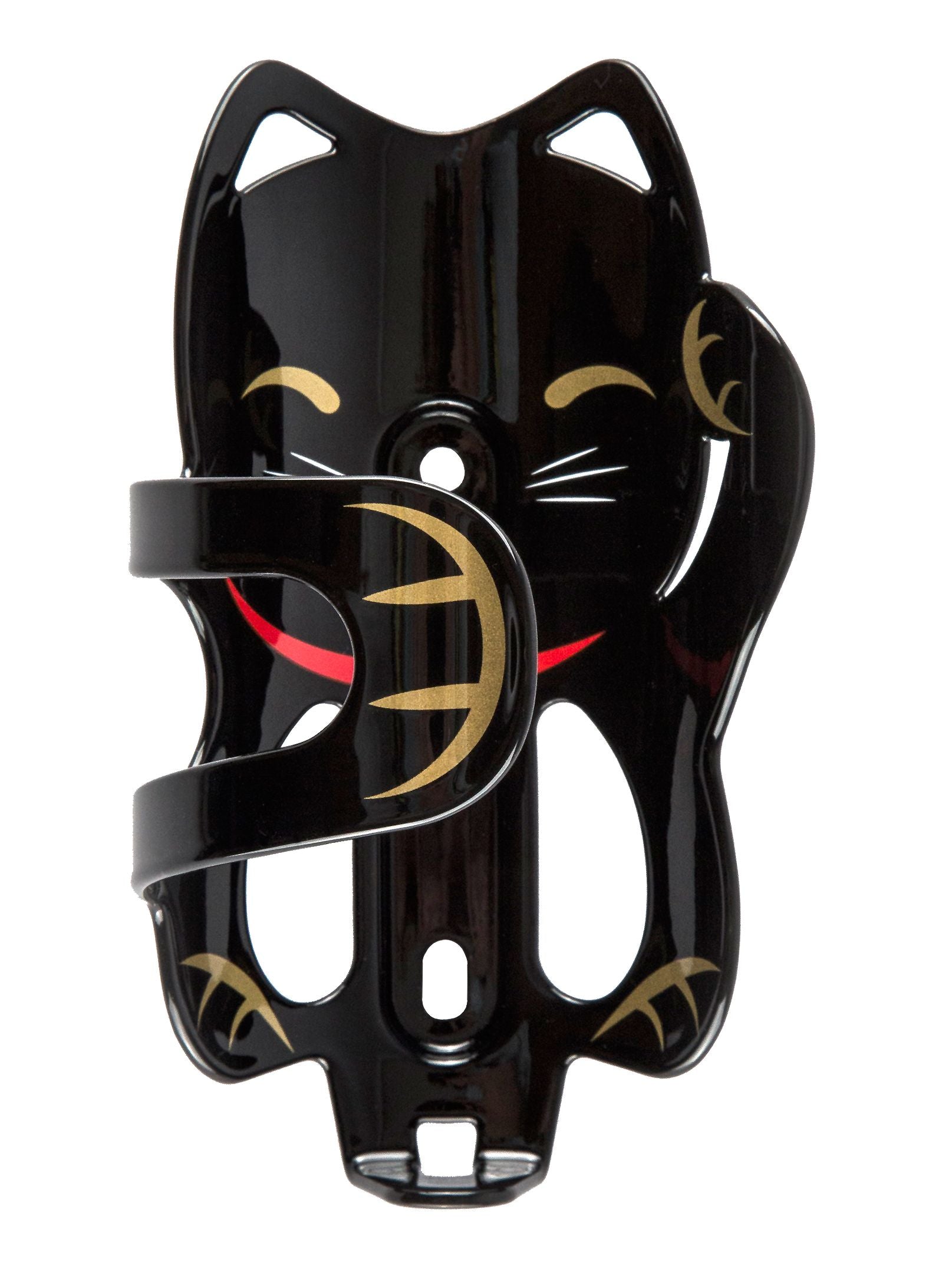 Portland Design Works Lucky Cat Water Bottle Cage: Black Cat