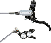 Hope EVO GR4 Disc Brake Lever Set - Left Hand Post Mount 4-Piston Braided Hydraulic Hose BLK/Silver