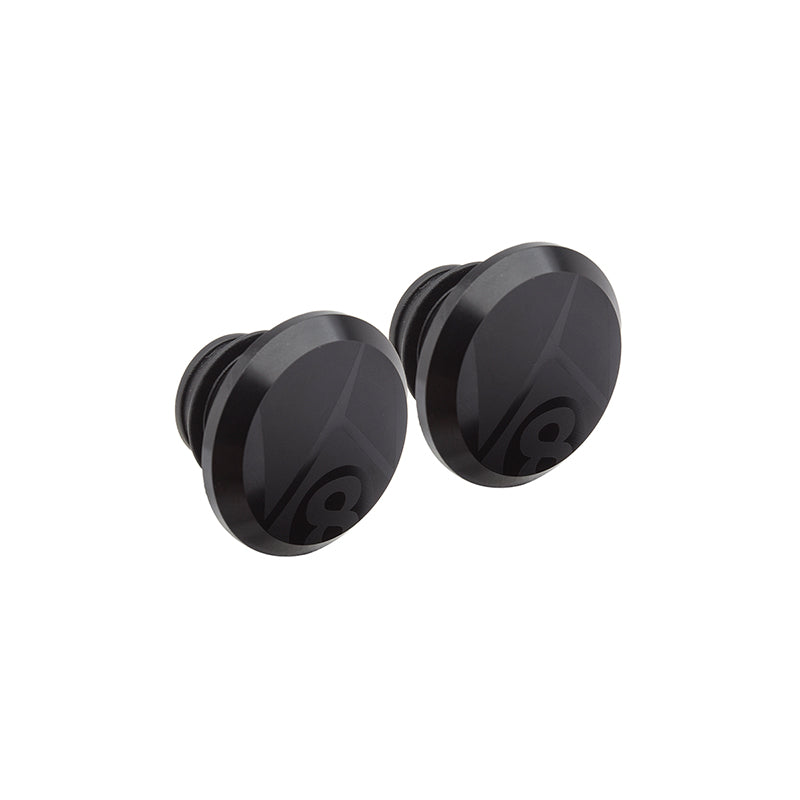 Origin8 Alloy MTB Push-In Bar End Plugs Anodized Black Push-In 30mm