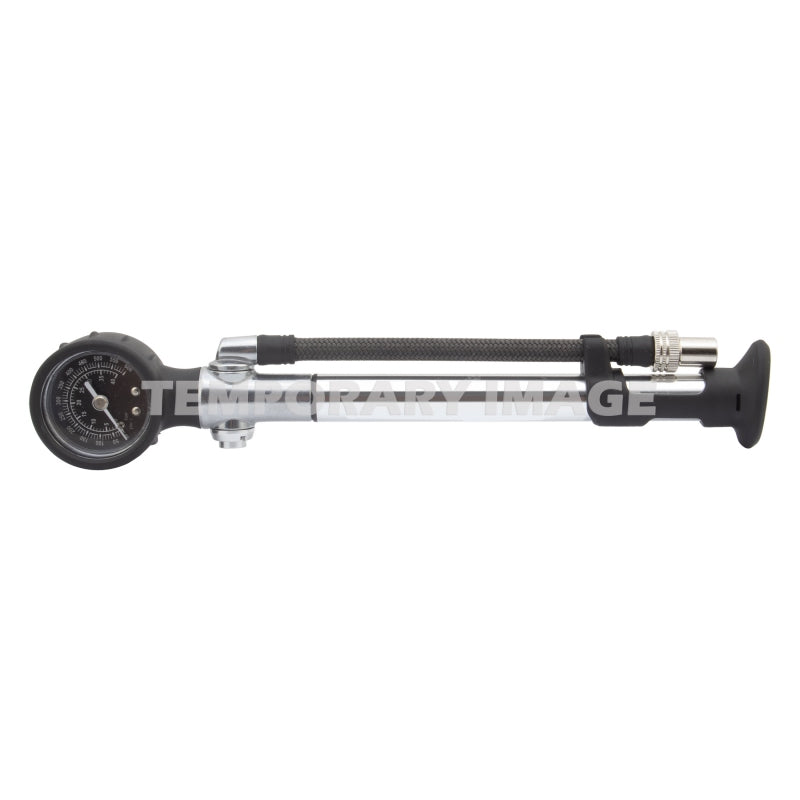Origin8 Airaid Shock Pump Shock Pump 1.75` Analog SV 600psi 10.5` Aluminum Silver/Black