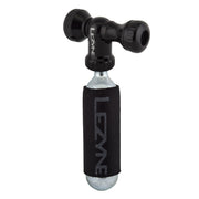 Lezyne Control Drive C0-2 Inflator Slip-fit Shcrader/Presta includes 16g cartridge Neoprene Sleeve BLK